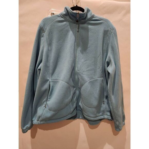 LL Bean Fleece Jacket Blue Size 2XL Full Zip - Picture 1 of 6